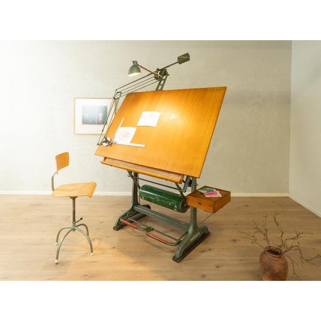 1950s Drafting Table, Nestler very good workmanshiphigh-quality materialsMade in Germany, Manufacturer: Nestler (branding...