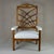 Rare Art Nouveau armchair in big size and intricate back. Reupholstered in seat and armrests and fabric in domestic. Buyer...