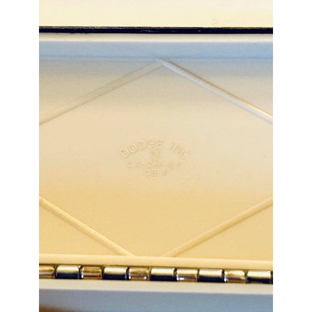 1950s Vintage Dodge Inc Jewelry Trinket Box Case Silverplate Bakelite For Sale - Image 5 of 6