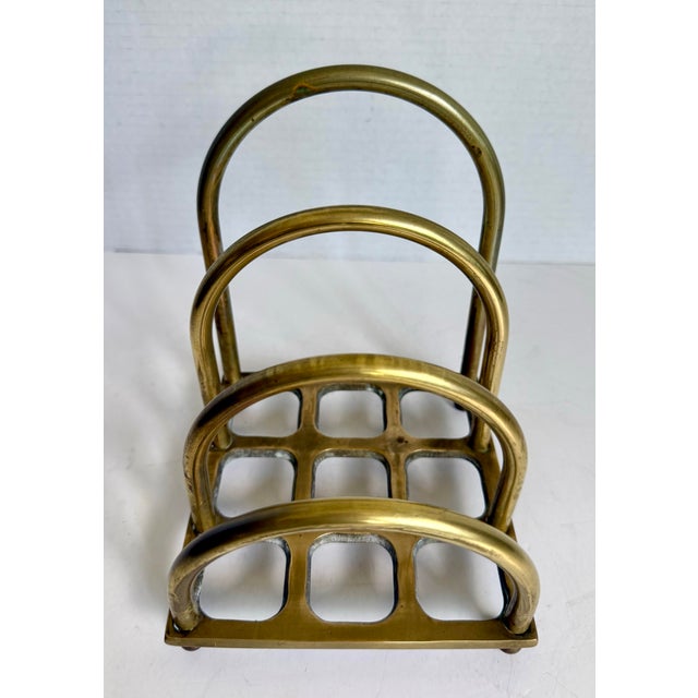 Postmodern 1980s Postmodern Brass Letter Holder by Geary's Beverly Hills For Sale - Image 3 of 11