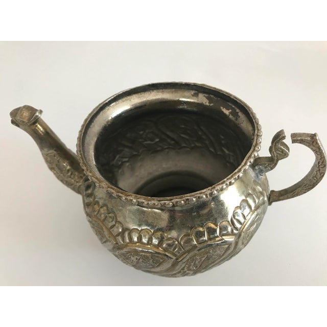Turkish Vintage Turkish Brass Tea Kettle For Sale - Image 3 of 11