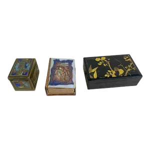 Set of Three Vintage Asian Boxes