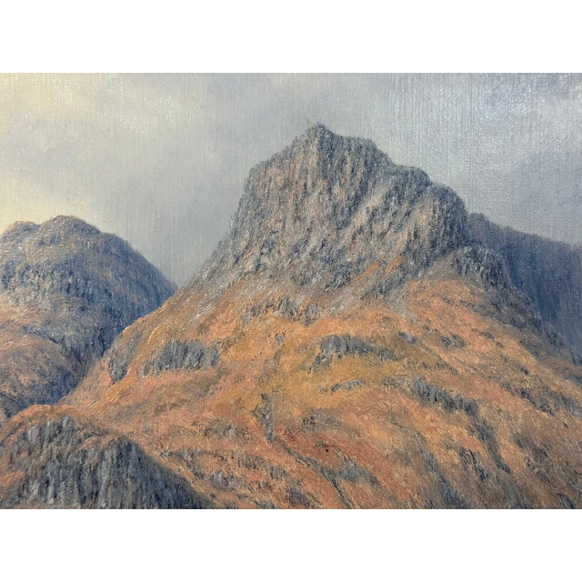 Sheep by River in Mountains of Lake District England - Original Oil on Canvas 1990 Circa For Sale - Image 10 of 18