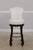 Traditional Set of 4 White Leather Revolving Seat Bar Stools For Sale - Image 3 of 17