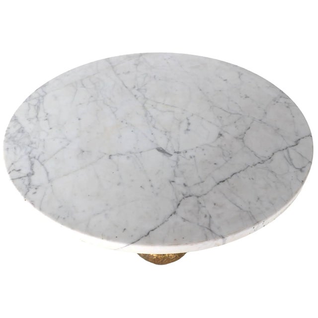 Brutalist Hollywood Regency I Dream of Jeanie Style Marble Top End Table C 1960/1970's For Sale - Image 10 of 11