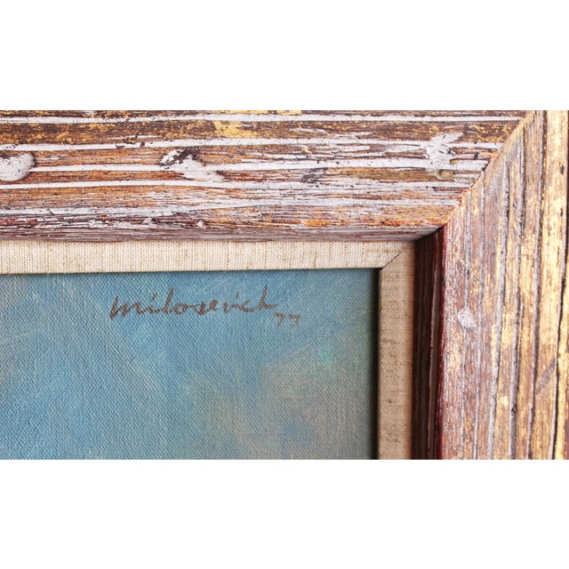 Indian Vintage Oil on Canvas Painting of American Indian Chief Joseph For Sale - Image 3 of 5