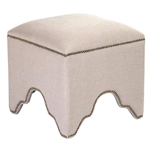 Willem Natural Stool - Natural Linen For Sale