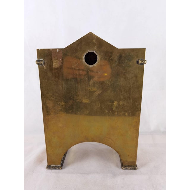 Vintage Art Deco Console Clock in Brass Case, 1930 For Sale - Image 14 of 18