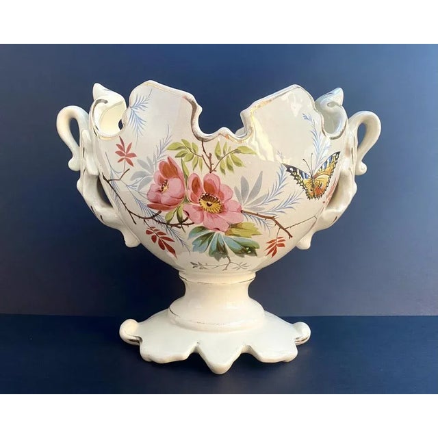 Vintage French Ceramic Planter, 1950 For Sale - Image 4 of 10