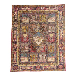 Antique Persian Tabriz Rug, 09'07 X 11'10 For Sale