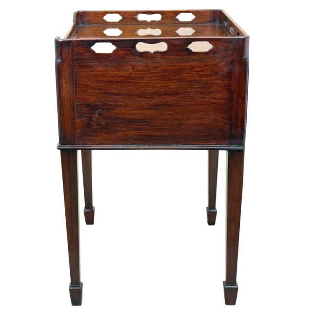 18th Century Georgian Mahogany Night Table, 1770s For Sale - Image 6 of 12