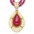 1990s 22.41 Carat Cabochon Cut Ruby & Diamond Pendant Necklace For Sale