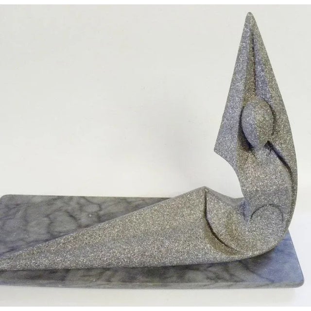 1960s Vintage Mid Century Abstract Female Nude Sculpture - Granite For Sale - Image 5 of 9