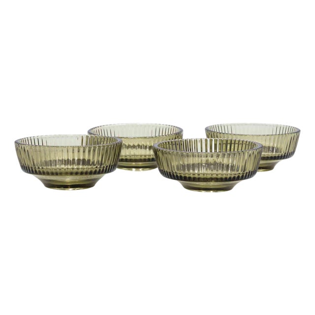 Vintage Glass Serving Bowls, 1970s, Set of 4 For Sale