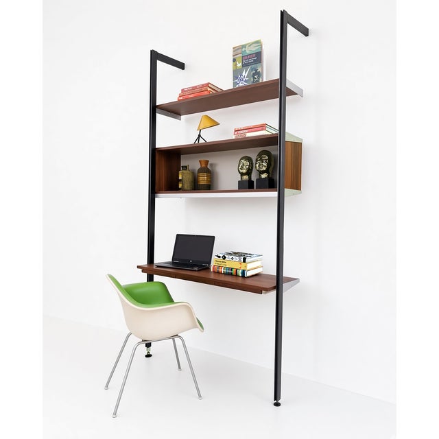 Rare and sought-after Herman Miller CSS George Nelson Unit, set includes desk shelf piece with 3 drawers, shadowbox cube...