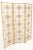 Mid Century Stunning Pattern Three Panel Bamboo Rattan Room Divider Screen For Sale - Image 9 of 11