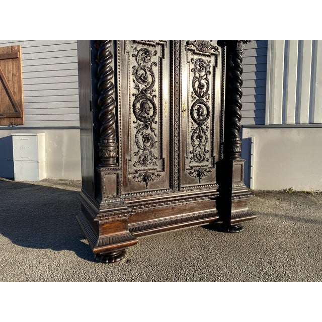 Renaissance Oak Cabinet, 1870s For Sale - Image 4 of 18
