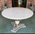 Italian Neoclassical Hollywood Regency Marble Table Brass Swan Base For Sale - Image 4 of 5