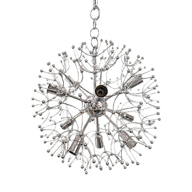 Vintage Space Age Sputnik Chrome Chandelier, 1970s For Sale