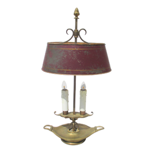 Brass Bouillotte Egyptian Revival Lamp Circa 20s