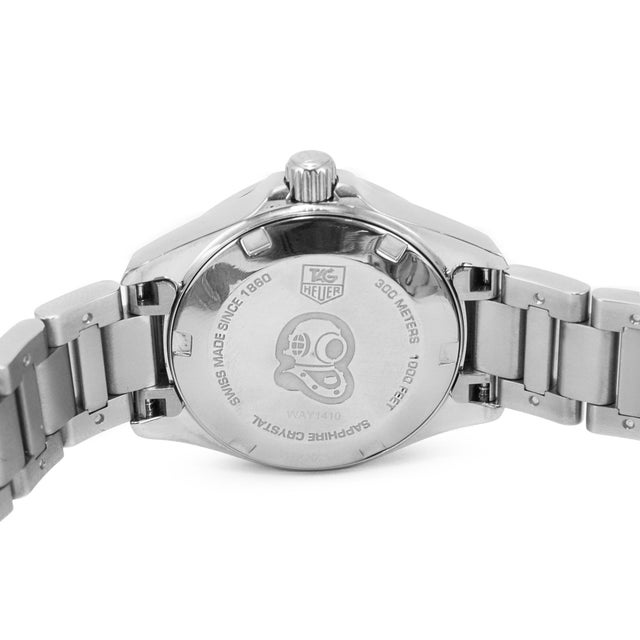 Early 21st Century Ladies Tag Heuer Aquaracer 27mm way1410.ba0920 Black Dial Steel Quartz Watch For Sale - Image 5 of 11