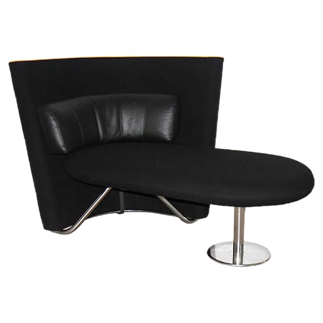 Mid-Century Black EJ-800 Rotor Sofa by Peter Hiort Lore & Johannes Foersom for Erik Jørgensen Møbelfabrik For Sale