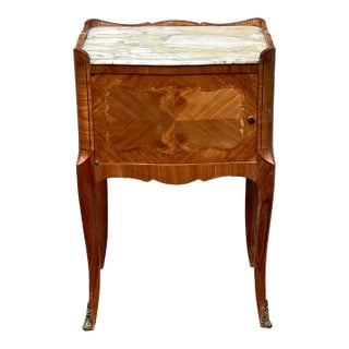 1920s French Louis XV Style Large Rosewood Side Table Nightstand For Sale