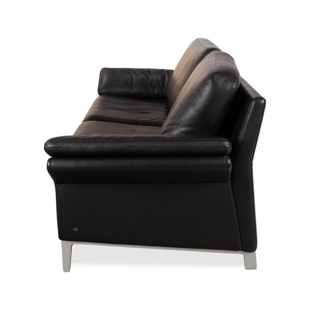 Model 3300 3-Seater Sofa in Black Leather from Rolf Benz For Sale - Image 11 of 12