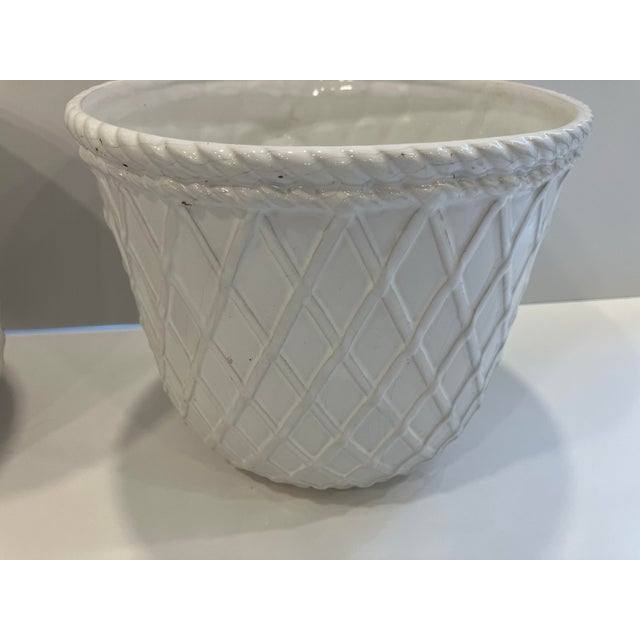 1970s Pair of Ceramic Jardineres For Sale In Boston - Image 6 of 8