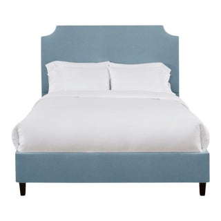 Reagan Queen Bedframe, Blue Velvet For Sale