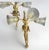 1900 - 1909 Vintage Neoclassical Gilt Brass Figural Three-Light Wall Sconces - a Pair For Sale - Image 5 of 12