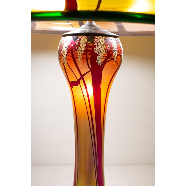 Large Gold "Cherry Blossom" Table Lamp by Carl Radke Signed, Dated For Sale In Minneapolis - Image 6 of 12