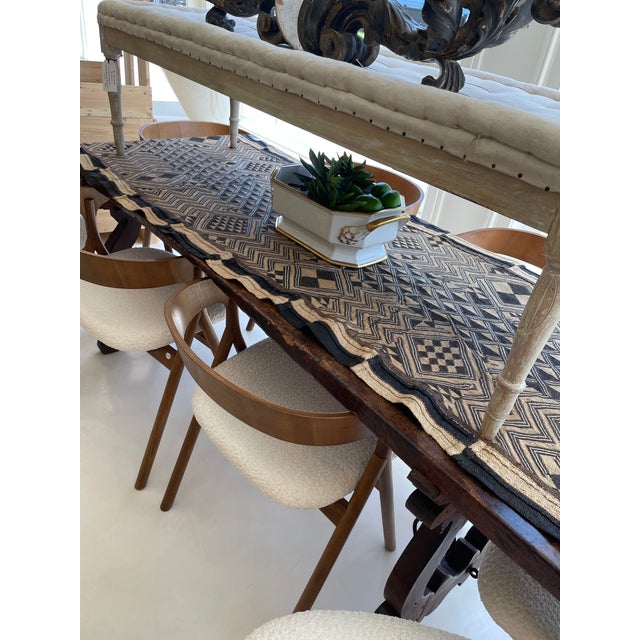 African Kuba Cloth XL Long Runner For Sale - Image 4 of 4