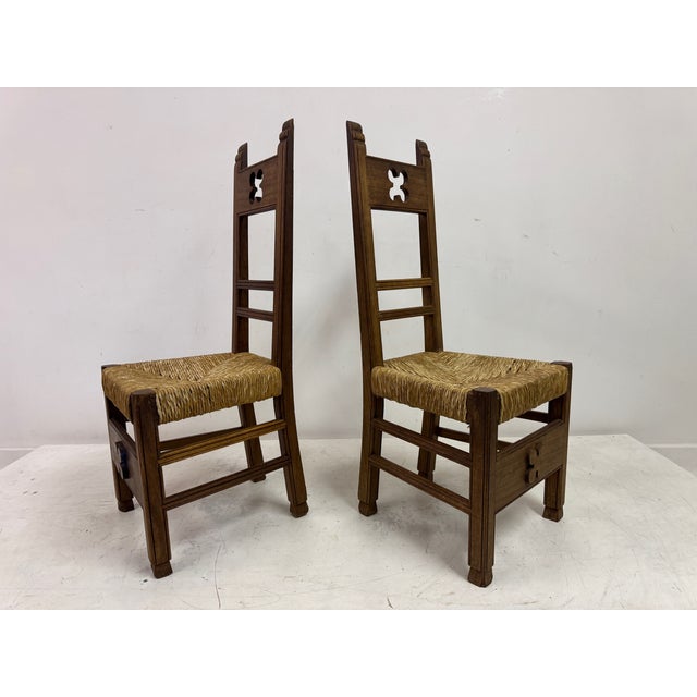 1920s Vintage Arts and Crafts Dining Chairs, 1920, Set of 6 For Sale - Image 5 of 14