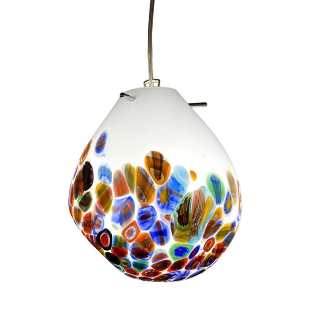 Contemporany Murrine Sphere Lamp in Murano Style Glass from Simoeng For Sale