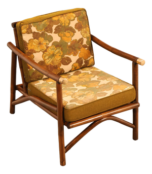 Vogue Coastal Vintage Rattan Bamboo Armchair