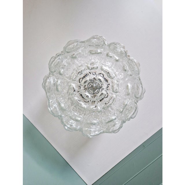 Ceiling Light in Brass and Textured Clear Glass by Helena Tynell for Glashütte Limburg, 1970 For Sale - Image 6 of 16