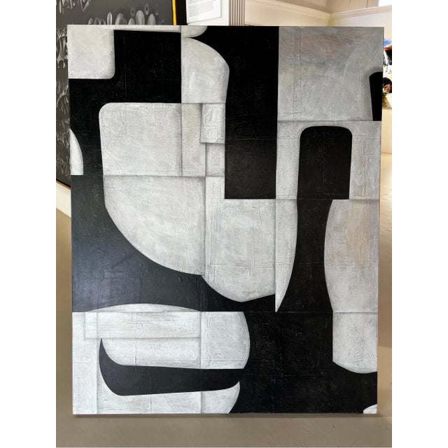 Painting on Canvas signed verso Cecil Touchon Born 1956 Austin, Texas is a contemporary American collage artist, painter,...