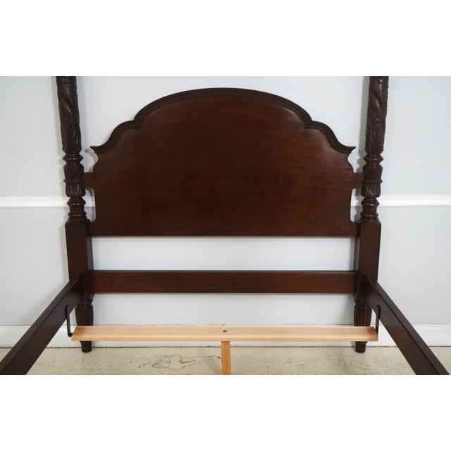 Traditional Stickley Colonial Williamsburg Carved Mahogany Queen Poster Bed For Sale - Image 3 of 18