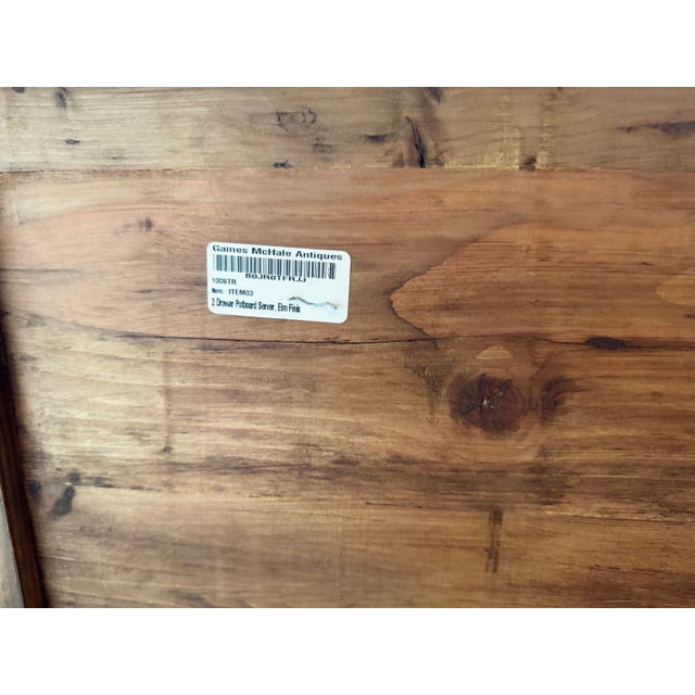 Vintage English Potboard Server by Gaines McHale, Elm Finish For Sale In Baltimore - Image 6 of 7