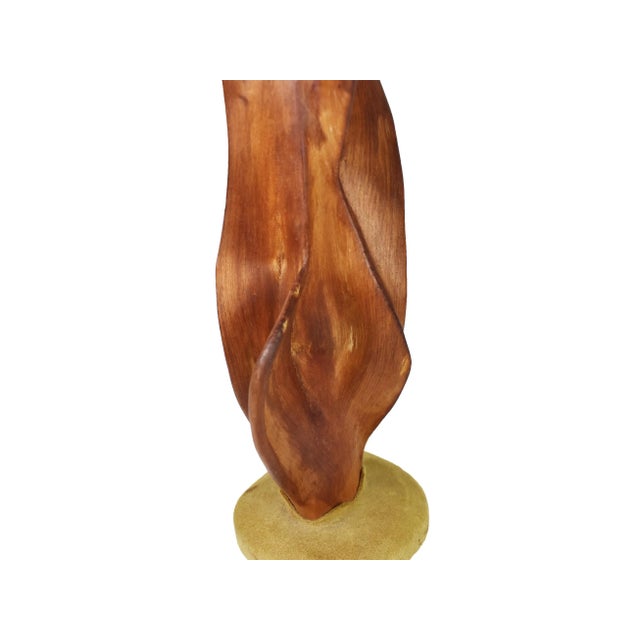 Mid Century Abstract Natural Irregular Shape Wood Sculpture For Sale - Image 6 of 10