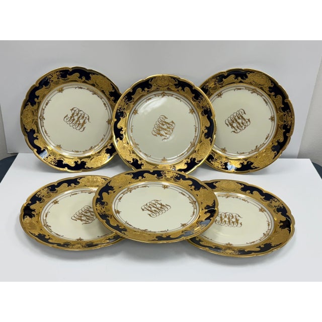 Antique White Late 19th Century Dresden Gold Gilded Plates - Set of 6 For Sale - Image 8 of 12