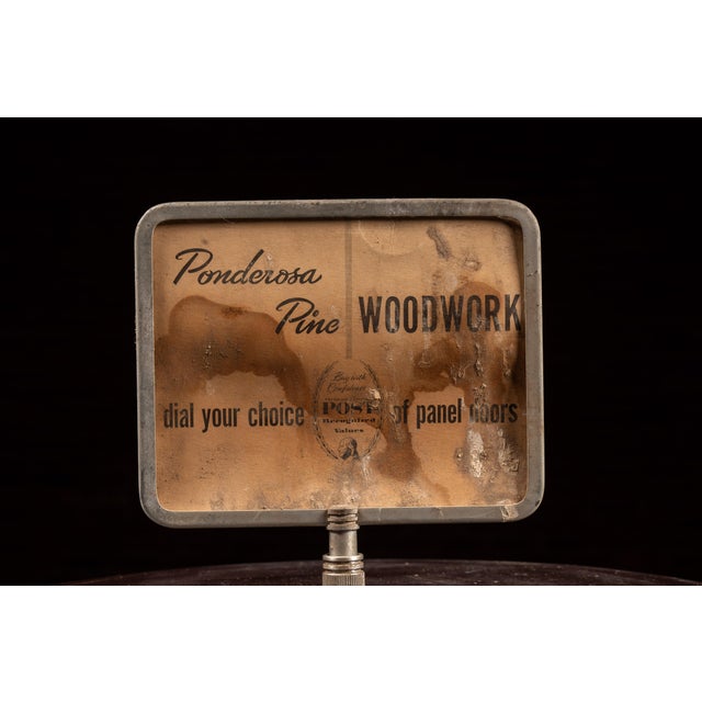 Brown Vintage "Ponderosa Pine Woodwork" Revolving Panel Door Pos Countertop Display For Sale - Image 8 of 9