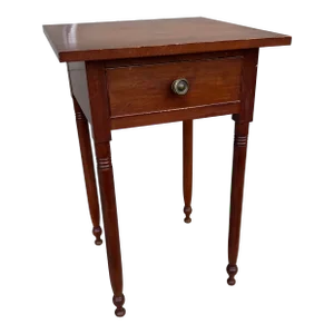 A Antique Sheraton Cherry One Drawer Stand/Sidetable, Pennsylvania Circa 1820