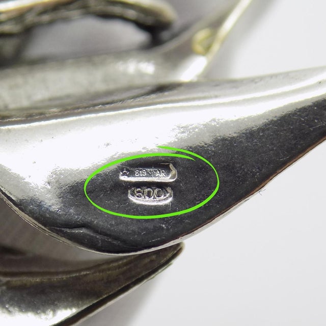 Vintage Italian Handmade Genuine Silver Christmas Poinsettia Flower Figurine For Sale - Image 6 of 9