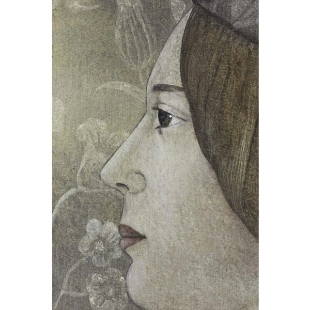 Renaissance Style Male Portrait, Canvas Painting For Sale - Image 5 of 8