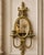 Elevate your interior with this exceptional pair of vintage solid brass mirrored wall sconces, masterfully crafted in...