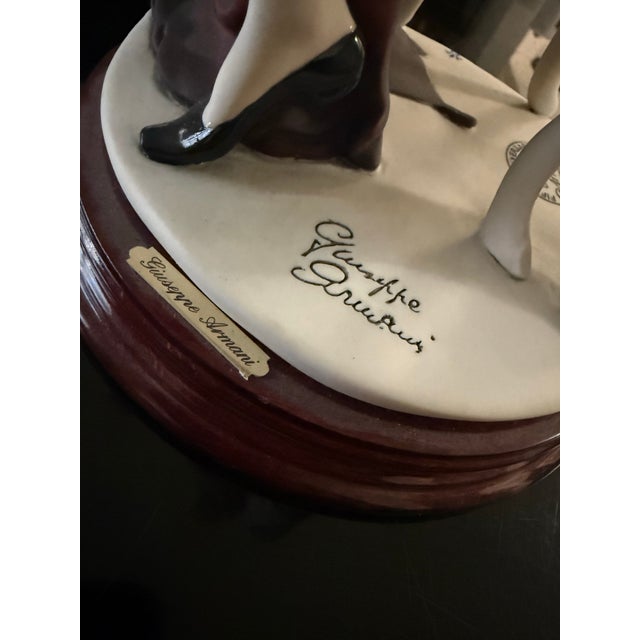 1990s Rare Giuseppe Armani 1994 Capodimonte Harlequin Jester Clown Figurine ~ 11.5" H For Sale - Image 5 of 12