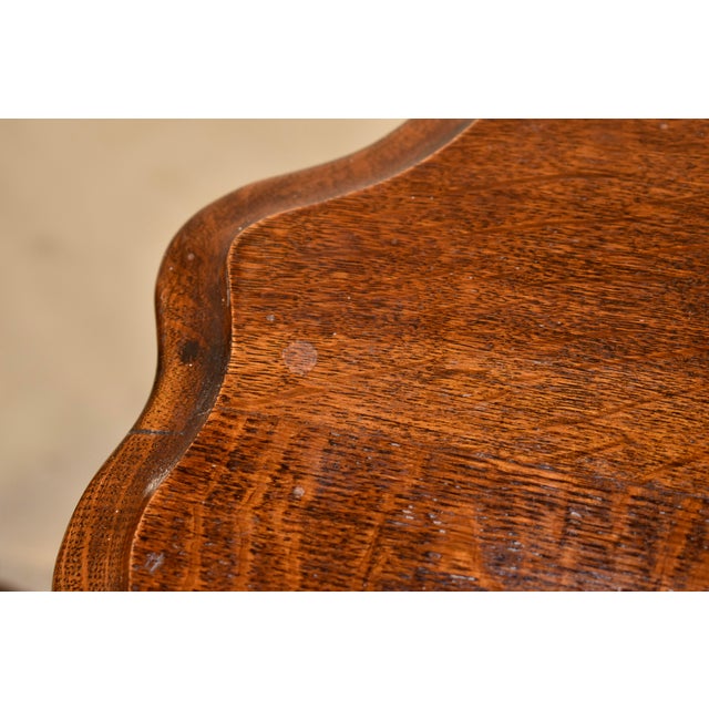 Wood Pair of Edwardian Oak Side Tables, Circa 1900 For Sale - Image 7 of 7