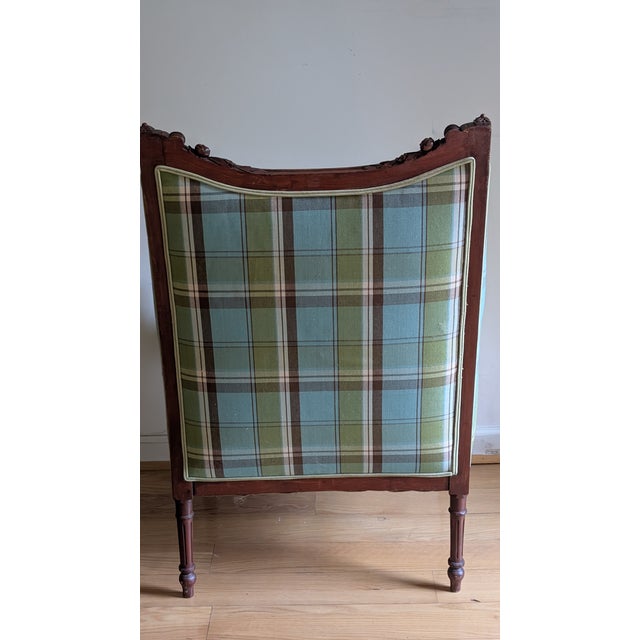 Antique Louis XVI Style French Bergere For Sale - Image 9 of 12